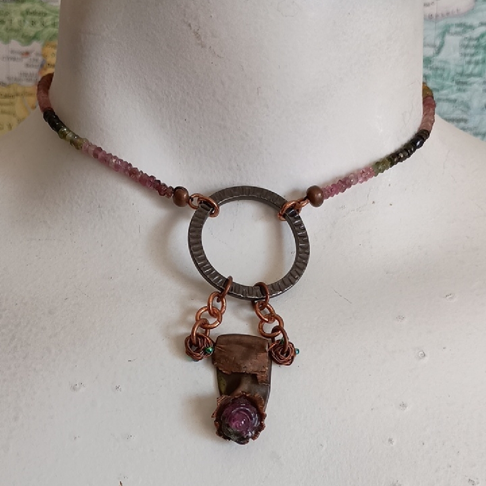 Tourmaline And Copper Choker